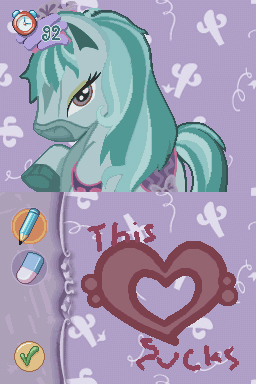 "Trace a Heart" is just one of the many thrilling minigames that await you on the Ponyz Archipelago.