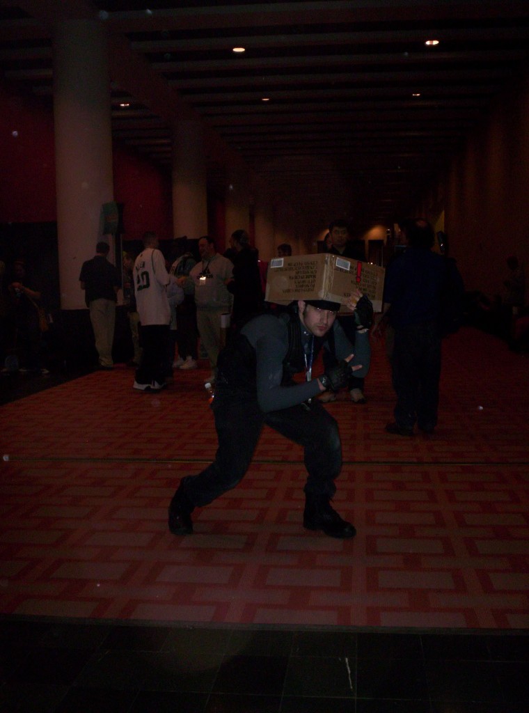 The costume is pretty solid, Snake, but I'll be honest...that is not the best cardboard box I've ever seen.