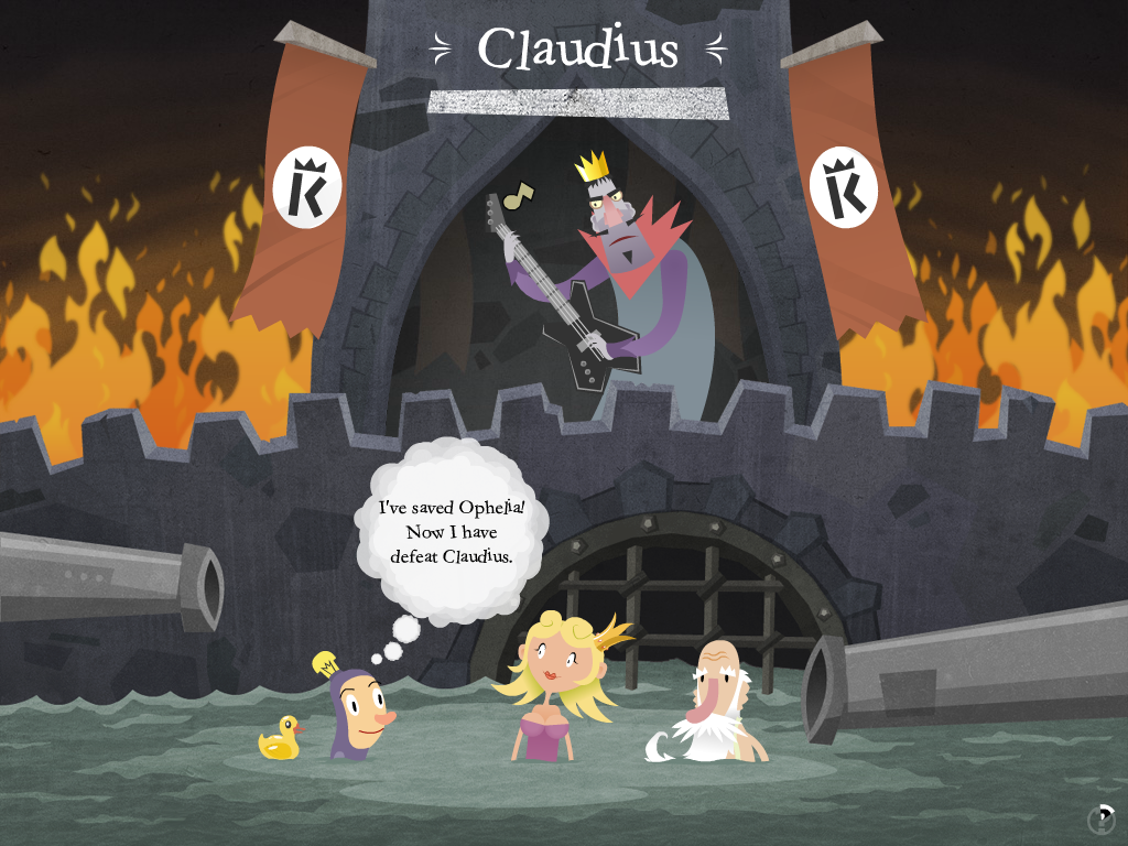 Hamlet screenshot: Battle with Claudius.
