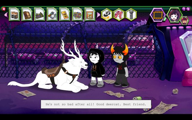 Recurring gags from Homestuck included.